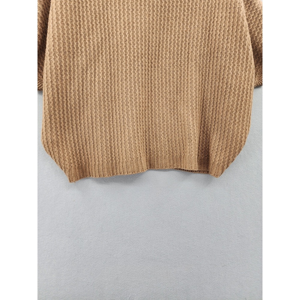 Massimo Dutti Italian Yarn Wool Cashmere Cowl Neck Poncho Sweater‎ Brown Medium - Picture 12 of 15